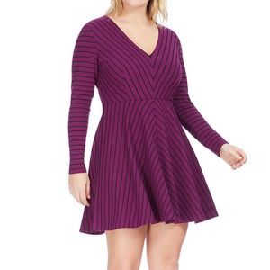 Hutch purple stripe fit and flare